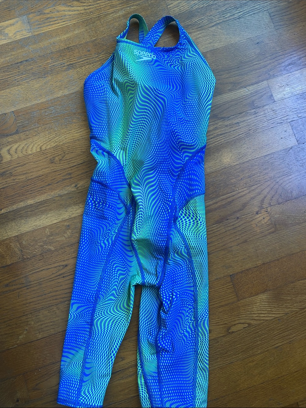 Speedo Blue & Green women’s size 32 tech suit